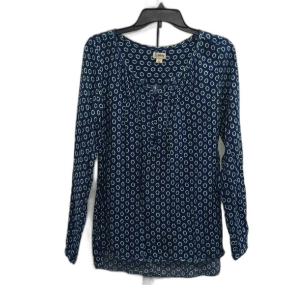 Hatley Blue & Green Geometric Patterned Women's Rayon Tunic Top Size XS - Picture 1 of 4